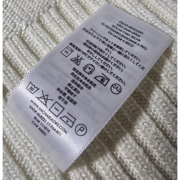 NWOT Michael Michael Kors Open Front Rib Knit Cardigan Sweater Cream Women’s M - Picture 9 of 14